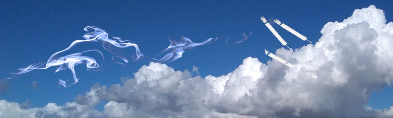 Decoration - Cigaretts flying in the sky